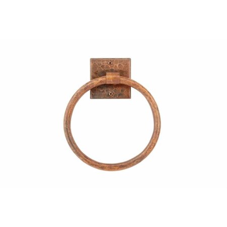 Premier Copper Products Premier Copper Products TR7DB 7 in. Hand Hammered Copper Towel Ring TR7DB